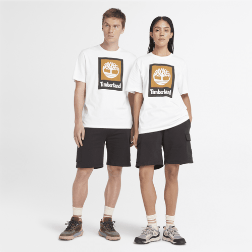 T-shirt Stack Logo All Gender in bianco, bianco, Taglia: L - Timberland - Modalova