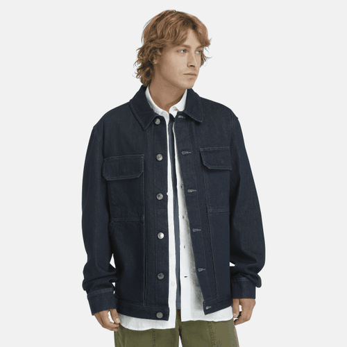 Giacca Trucker in Denim con Tecnologia Refibra da Uomo in blu scuro, Uomo, , Taglia: XL - Timberland - Modalova