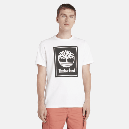 Kurzärmeliges T-Shirt mit gestapeltem Logo für Herren in , Mann, , Größe: XL - Timberland - Modalova