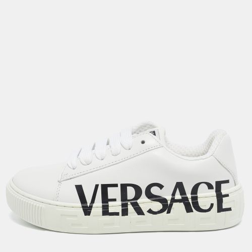 Leather Greca Sneakers Size 30 - Versace - Modalova