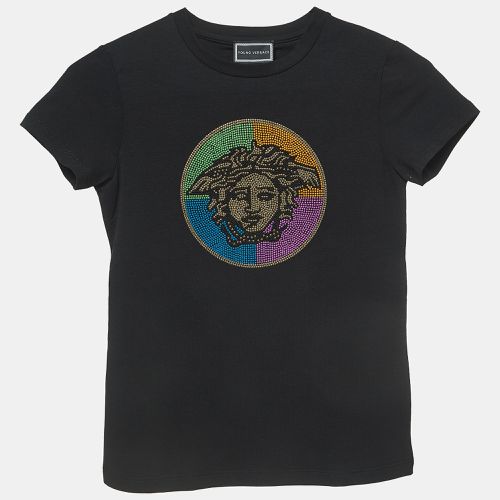 Young Medusa Embellished Cotton T-Shirt (10 Yrs) - Versace - Modalova