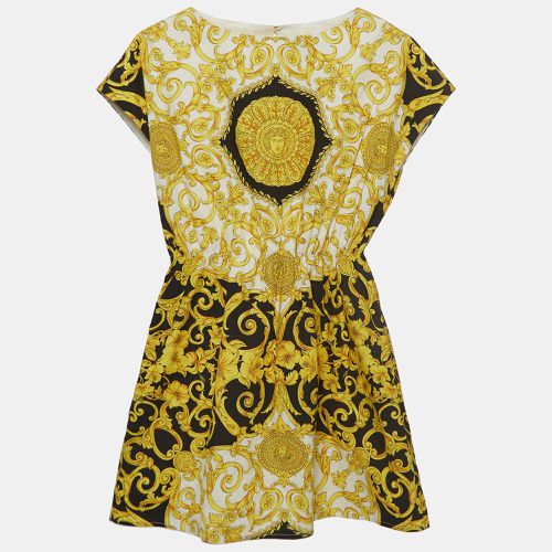 Young /Gold Baroque Print Cotton Dress (12 Yrs) - Versace - Modalova