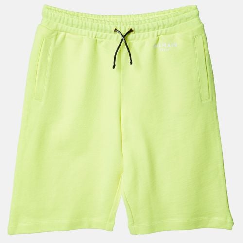 Neon Cotton Bermuda Shorts 14A Yrs - Balmain - Modalova