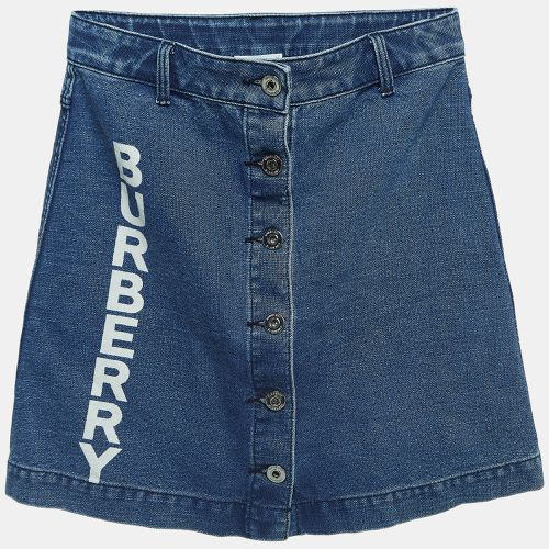 Logo Print Denim Skirt (12 Yrs) - Burberry - Modalova