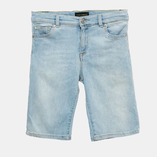 Kids Light Washed Denim Short 7-8 Years - Dolce & Gabbana - Modalova