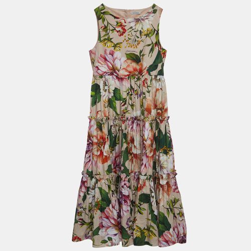 Floral Printed Cotton Poplin Dress (11-12 Yrs) - Dolce & Gabbana - Modalova