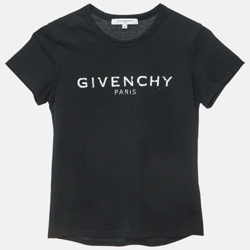 Cracked Logo Print Cotton T-Shirt (12 Yrs) - Givenchy - Modalova