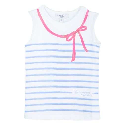 Mini Striped Sleeveless Tshirt 7 Yrs - Simonetta - Modalova