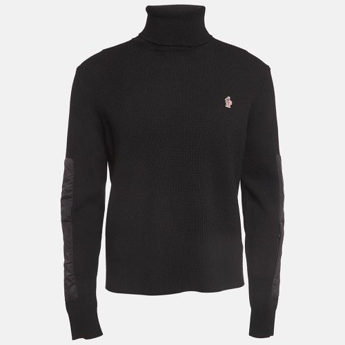 Wool Blend Knit Paneled Turtleneck Sweater L - Moncler Grenoble - Modalova