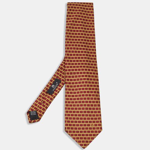 Aigner Red/Yellow Jacquard Silk Tie - Aigner - Modalova