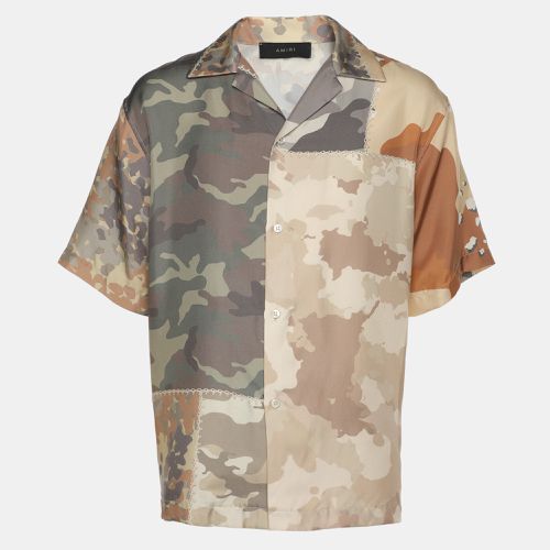 Camouflage Print Silk Twill Shirt L - Amiri - Modalova