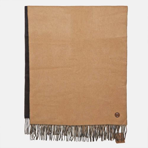 Camel Brown Brushed Cashmere Reversible Scarf - Burberry - Modalova