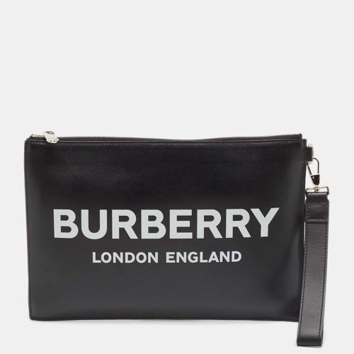 Leather Logo Edin Wristlet Clutch - Burberry - Modalova