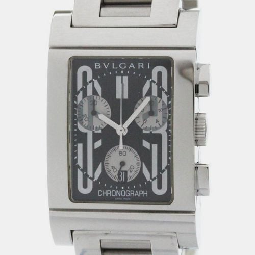 Stainless Steel Rettangolo Quartz Men's Wristwatch 49 mm - Bvlgari - Modalova