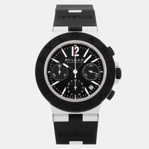 Aluminium Chronograph 103868 Automatic Aluminium Dial Men's Wristwatch 40mm - Bvlgari - Modalova