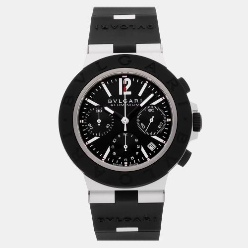 Aluminium Chronograph 103868 Automatic Aluminium Dial Men's Wristwatch 40mm - Bvlgari - Modalova