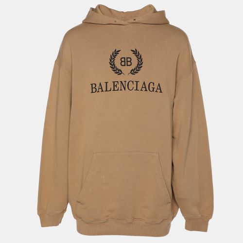 Light Logo Printed Cotton Hoodie XS - Balenciaga - Modalova