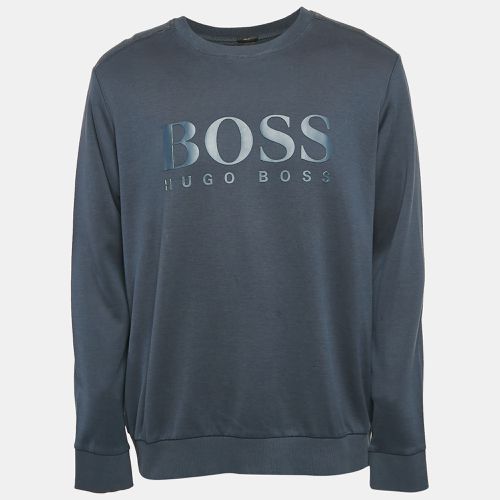 Logo Print Cotton Knit Sweatshirt XXL - Boss By Hugo Boss - Modalova