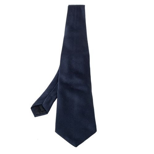 Navy Cotton Silk Tie - Boss By Hugo Boss - Modalova