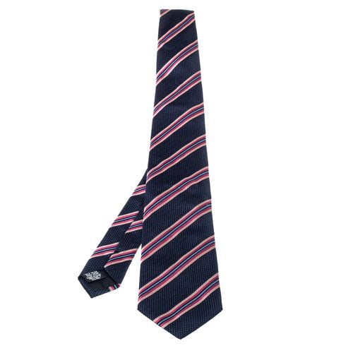 Pink Striped Silk Tie - Boss By Hugo Boss - Modalova