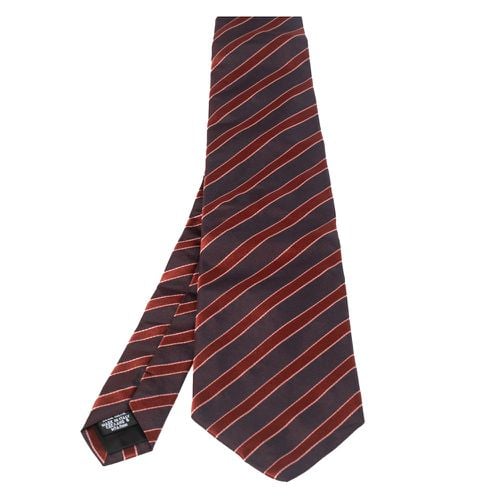 Orange Striped Silk Tie - Boss By Hugo Boss - Modalova