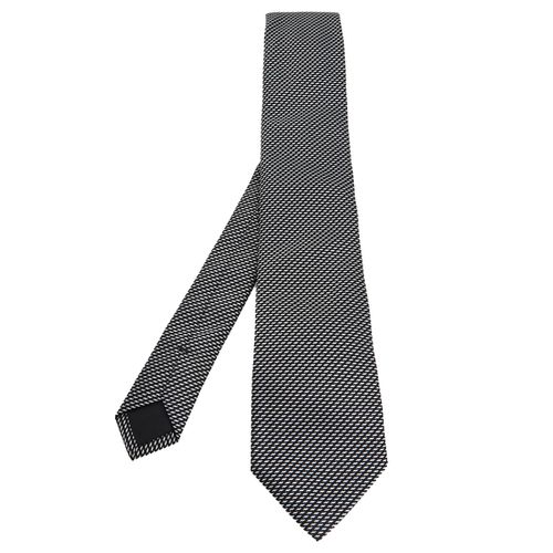 Monochrome Patterned Silk Jacquard Tie - Boss By Hugo Boss - Modalova