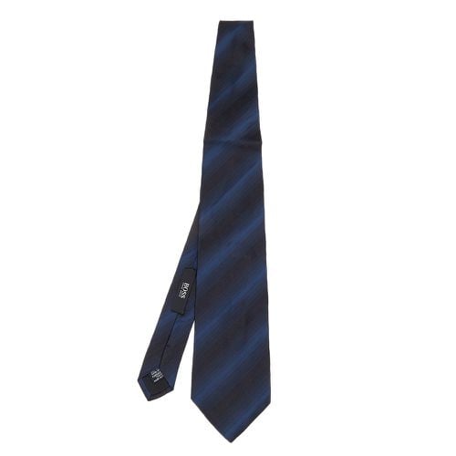 Black & Striped Silk Tie - Boss By Hugo Boss - Modalova