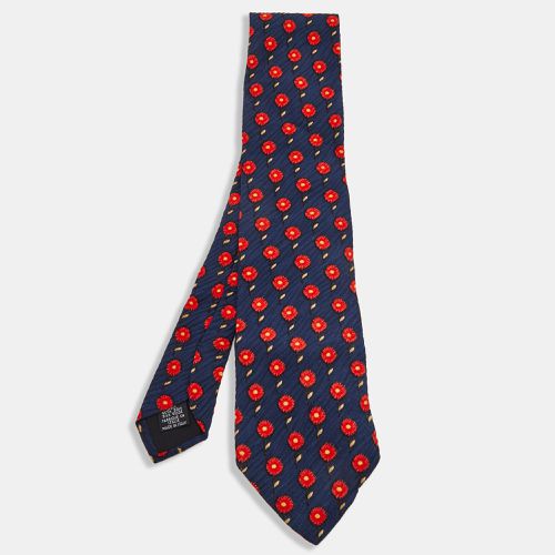 Floral Printed Textured Silk Tie - Boss By Hugo Boss - Modalova