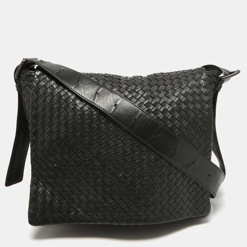 Intrecciato Leather Flap Messenger Bag - Bottega Veneta - Modalova