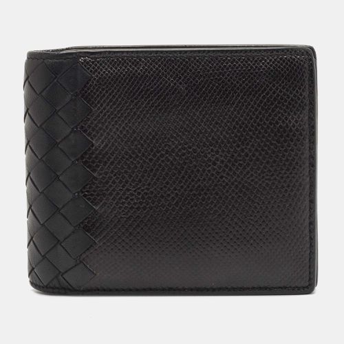 Intrecciato Karung and Leather Bifold Wallet - Bottega Veneta - Modalova