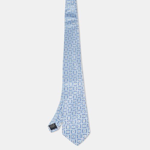 Brioni Blue Patterned Silk Tie - Brioni - Modalova