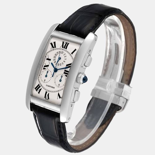 K White Gold Tank Americaine W2603356 Quartz Men's Wristwatch 27 mm - Cartier - Modalova