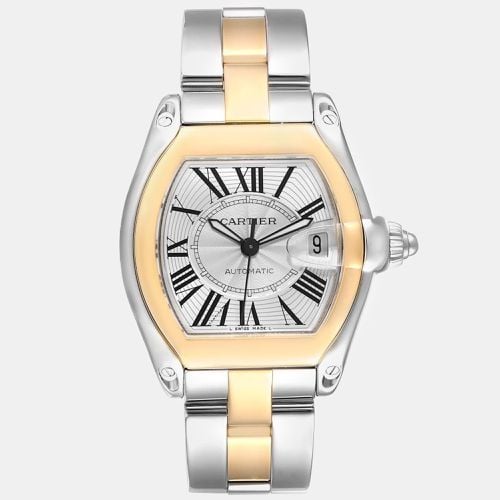 Roadster Steel Yellow Gold Dial Men's Watch 38 mm - Cartier - Modalova