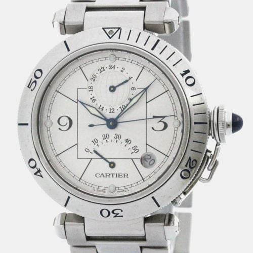 Stainless Steel Pasha W31037H3 Automatic Men's Wristwatch 38 mm - Cartier - Modalova