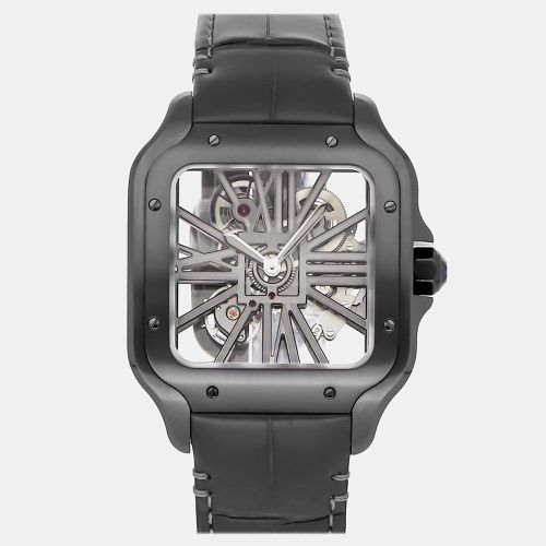 Skeleton Stainless Steel Santos WHSA0009 Manual Winding Men's Wristwatch 39 mm - Cartier - Modalova