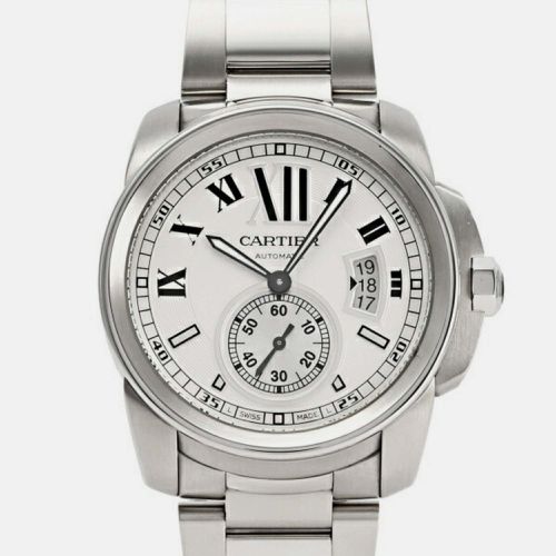 Stainless Steel Calibre de W7100015 Automatic Men's Wristwatch 42 mm - Cartier - Modalova