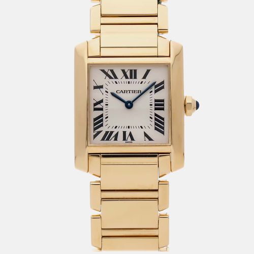 K Yellow Gold Tank Francaise W50003N2 Quartz Men's Wristwatch 25 mm - Cartier - Modalova