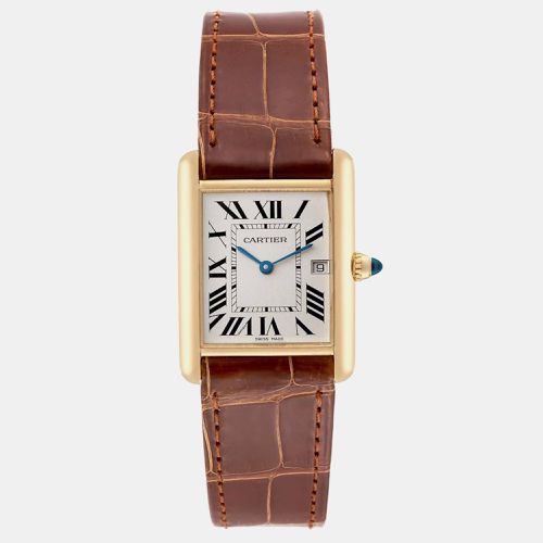 Tank Louis Yellow Gold Leather Men's Watch 25.0 mm - Cartier - Modalova