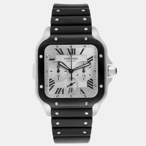 Santos XL Chronograph Steel ADLC Men's Watch WSSA0017 43.3 mm - Cartier - Modalova