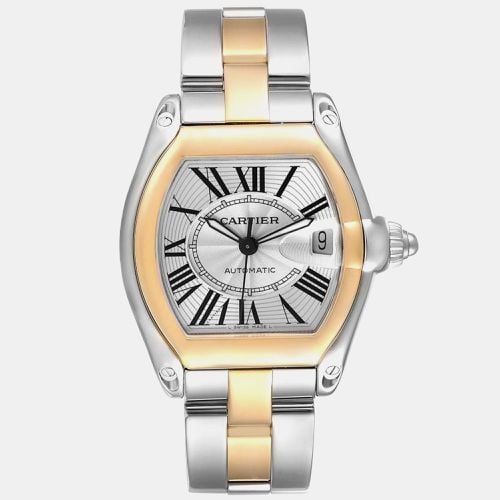 Roadster Steel Yellow Gold Dial Men's Watch 38 mm - Cartier - Modalova