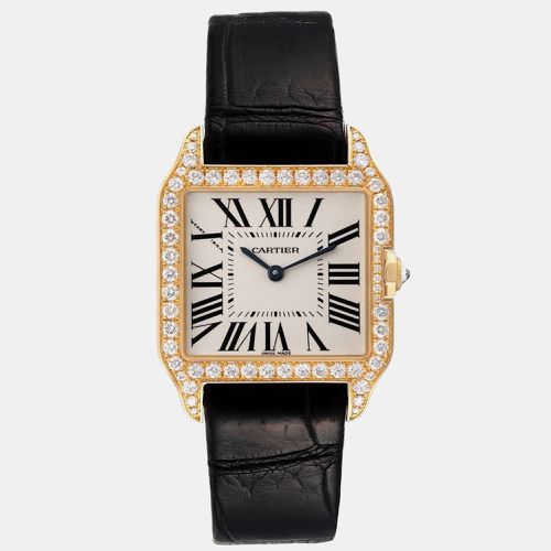 Santos Dumont Yellow Gold Dial Men's Watch WH100351 31 x 28 mm - Cartier - Modalova