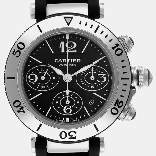 Pasha Seatimer Chronograph Rubber Strap Men's Watch W31088U2 41.5 mm - Cartier - Modalova