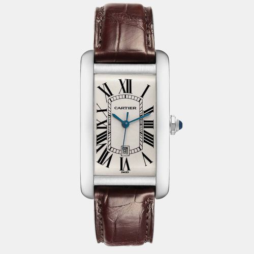 Tank Americaine Large White Gold Men's Watch 26.6 mm - Cartier - Modalova