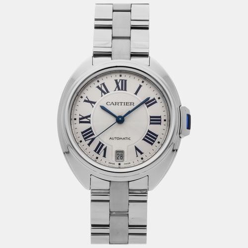 Stainless Steel Cle de Automatic Men's Wristwatch 35 mm - Cartier - Modalova