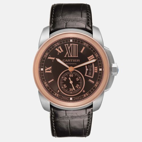 Calibre Dial Rose Gold Steel Men's Watch W7100051 42 mm - Cartier - Modalova