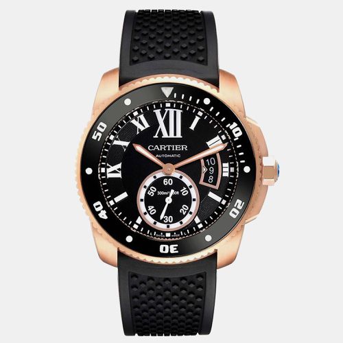 Calibre Rose Gold Dial Automatic Mens Watch W7100052 - Cartier - Modalova