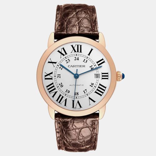 Ronde Solo XL Automatic Rose Gold Steel Mens Watch W6701009 - Cartier - Modalova