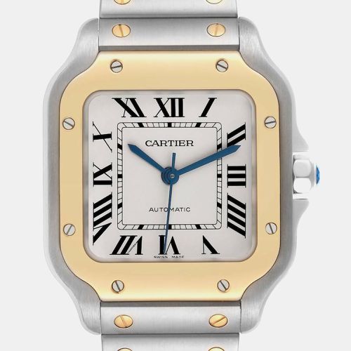 Santos Medium Steel Yellow Gold Mens Watch W2SA0007 35.1 mm x 41.9 mm - Cartier - Modalova