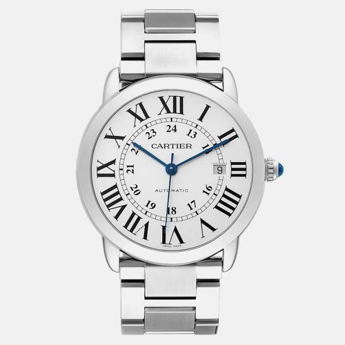 Ronde Solo XL Silver Dial Automatic Steel Mens Watch W6701011 - Cartier - Modalova