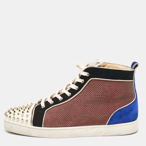 Leather and Suede Lou Spikes High Top Sneakers Size 46 - Christian Louboutin - Modalova